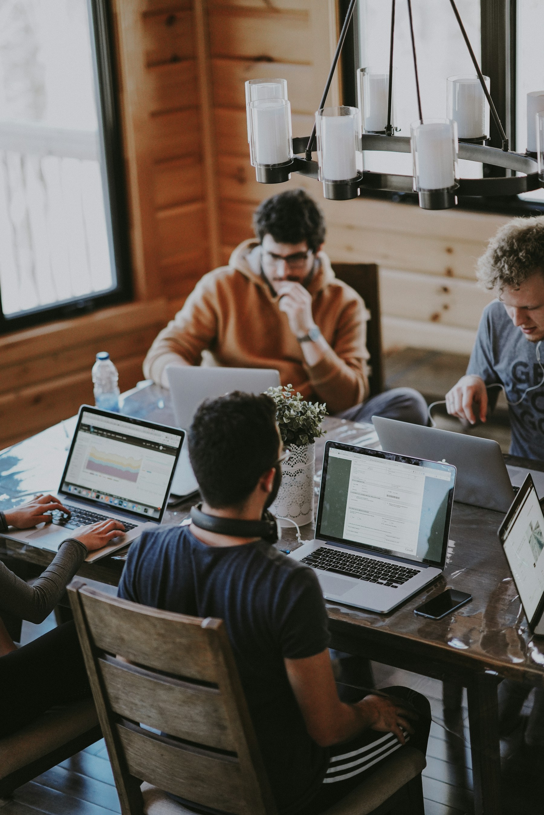 Modern team collaborating